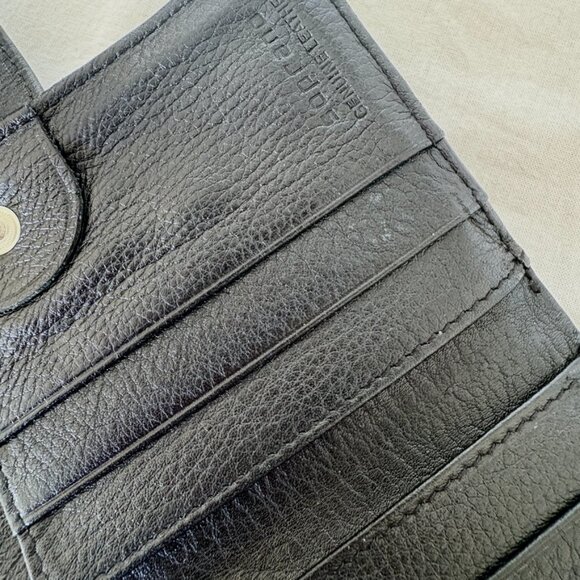 Black Soprano Leather Wallet | 3-Section Billfold - Picture 6 of 13